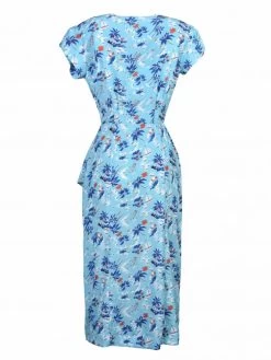 Gloria 1940s Dress Tahiti Sky 16 Gloria 1940s Dress Tahiti Sky -Chic Apparel Shop gloria 1940s dress tahiti sky p5053 22063 medium