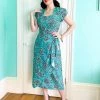 Gloria 1940s Dress Tiger Fish Ocean