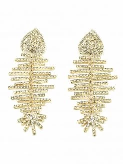 Gold Diamante Cascading Earrings