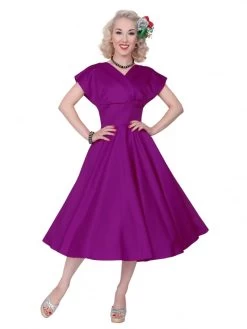 Grace Mulberry Duchess Dress
