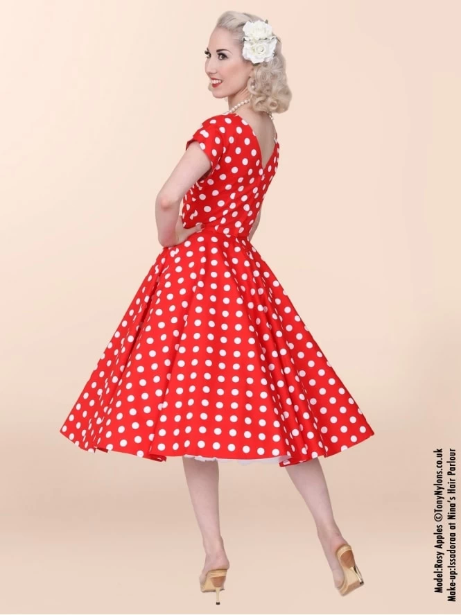 Grace Red White Polkadot Dress 7 Grace Red White Polkadot Dress - Image 5