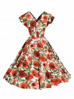 Grace Roses In Bloom Red Dress -Chic Apparel Shop grace roses in bloom red dress p4700 20346 medium