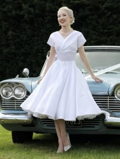 Grace White Duchess Dress