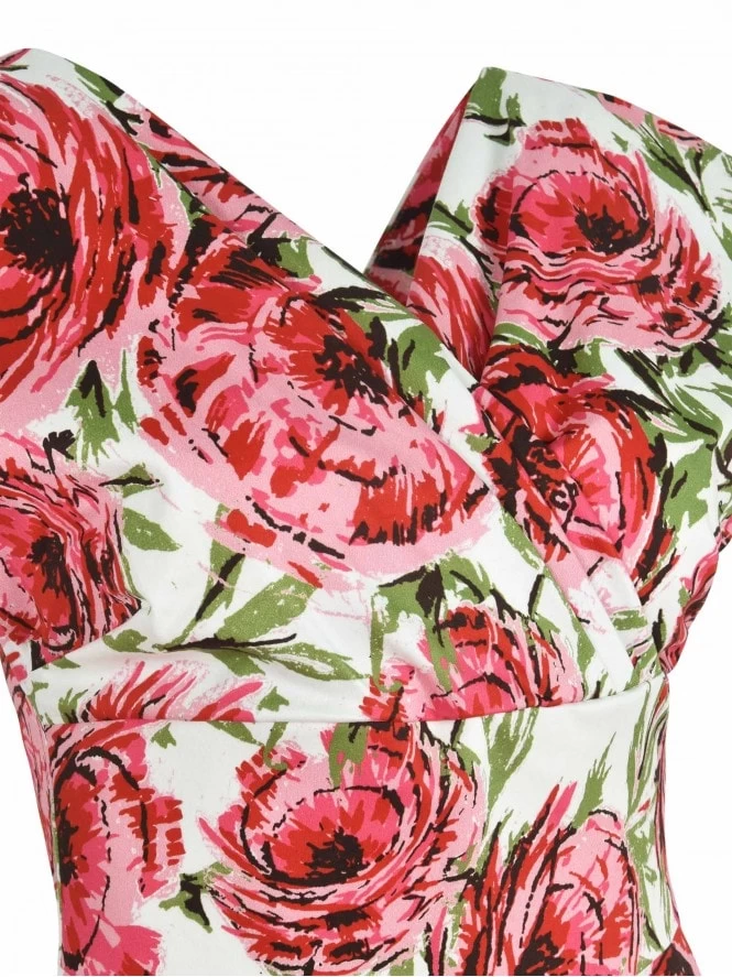 Grace White Pink Rose Dress 7 Grace White Pink Rose Dress - Image 5