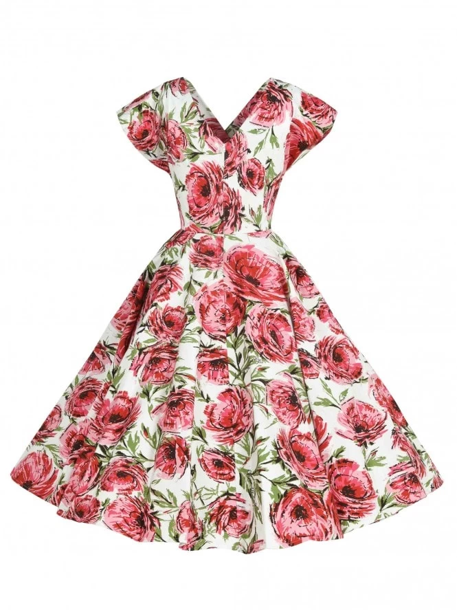 Grace White Pink Rose Dress 9 Grace White Pink Rose Dress - Image 7
