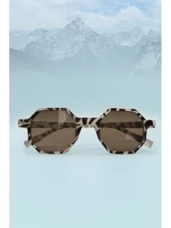 Grey Tortoiseshell Hex Sunglasses