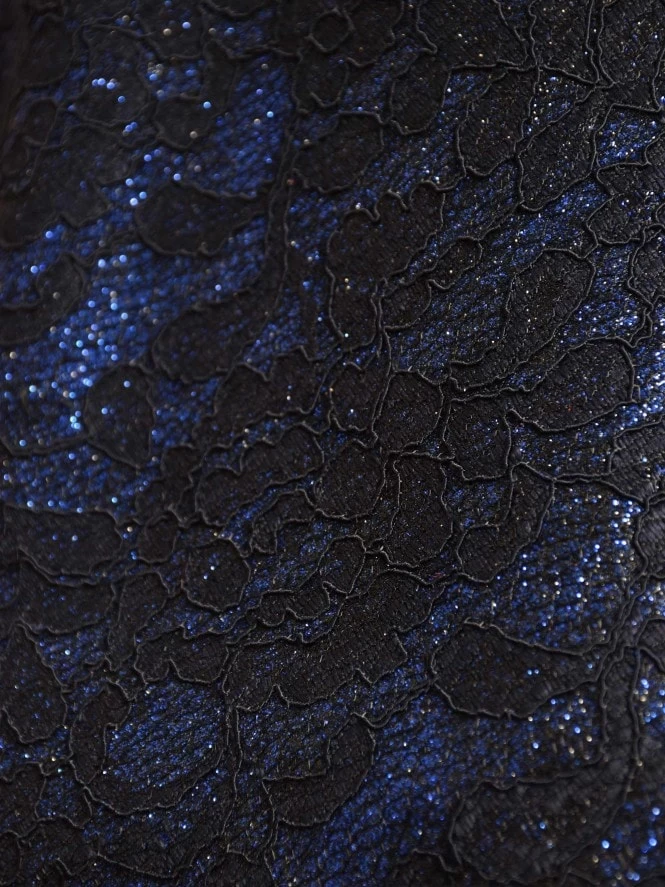 Halterneck Pencil Sapphire Sparkle Dress 4 Halterneck Pencil Sapphire Sparkle Dress - Image 2