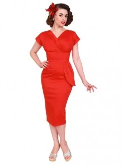Jezebel Red Sateen Dress