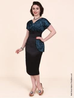 Jezebel Teal Leopard Bust Dress -Chic Apparel Shop jezebel teal leopard bust dress p354 5518 medium