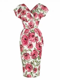 Jezebel White Pink Rose Dress -Chic Apparel Shop jezebel white pink rose dress p4686 20245 medium