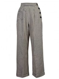 Katharine Trousers Black And Cream Gingham 12 Katharine Trousers Black And Cream Gingham -Chic Apparel Shop katharine trousers black and cream gingham p5586 24578 medium