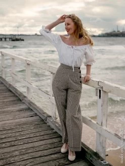 Katharine Trousers Black And Cream Gingham 13 Katharine Trousers Black And Cream Gingham -Chic Apparel Shop katharine trousers black and cream gingham p5586 25267 medium
