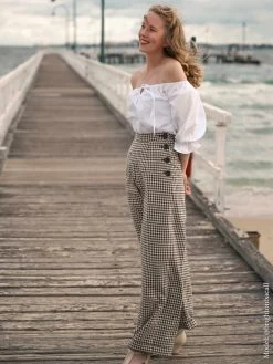 Katharine Trousers Black And Cream Gingham 15 Katharine Trousers Black And Cream Gingham -Chic Apparel Shop katharine trousers black and cream gingham p5586 25268 medium