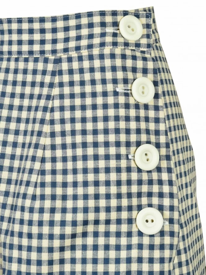 Katharine Trousers Blue And Cream Gingham 4 Katharine Trousers Blue And Cream Gingham - Image 2