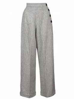 Katharine Trousers Check Black White