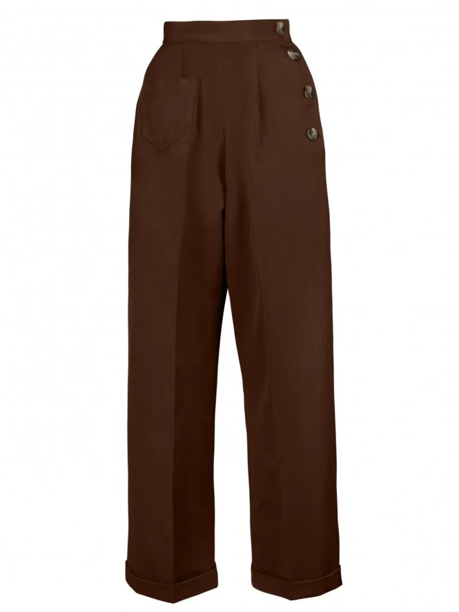 Katharine Trousers Chocolate 4 Katharine Trousers Chocolate - Image 2