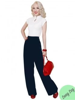 Katharine Trousers Long Leg Navy Soft