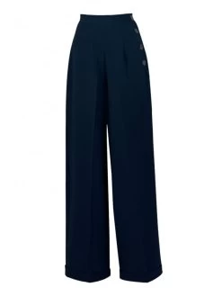 Katharine Trousers Navy Soft -Chic Apparel Shop katharine trousers navy soft p2254 11548 medium