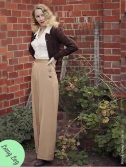 Katharine Trousers Sand Soft Long Leg