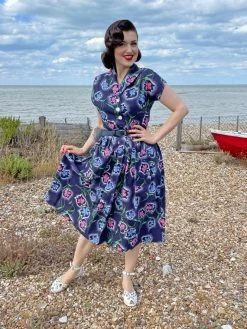 Kitty Floral Spray Blue