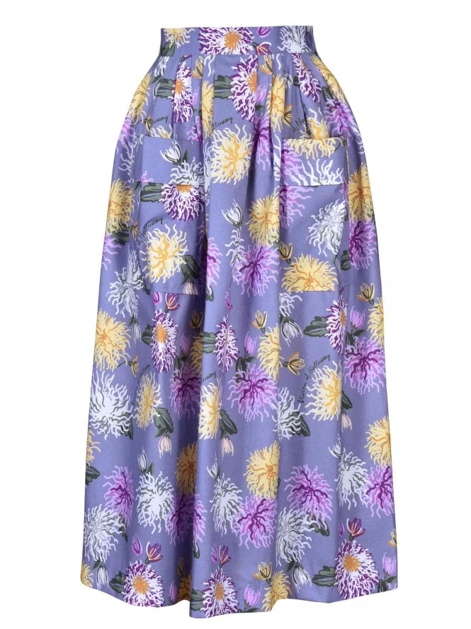 Kitty Skirt Chrysanthemum Lilac 4 Kitty Skirt Chrysanthemum Lilac - Image 2