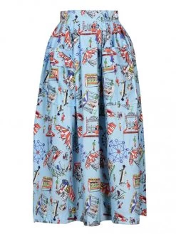 Kitty Skirt Fairground Blue