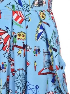 Lana 1940s Dress Fairground Blue -Chic Apparel Shop lana 1940s dress fairground blue p5274 23554 medium