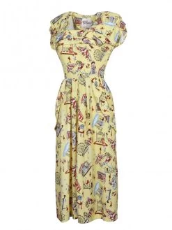 Lana 1940s Dress Fairground Yellow