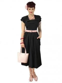 Lana 1940s Dress Rio Black -Chic Apparel Shop lana 1940s dress rio black p3199 15077 medium