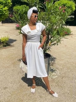 Lana 1940s Dress Rio Ivory -Chic Apparel Shop lana 1940s dress rio ivory p6334 28403 medium