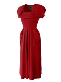 Lana 1940s Dress Rio Ruby