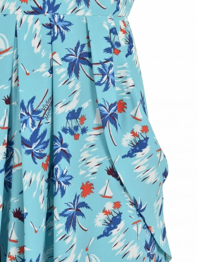 Lana 1940s Dress Tahiti Sky 8 Lana 1940s Dress Tahiti Sky - Image 6