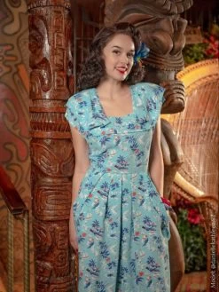 Lana 1940s Dress Tahiti Sky 10 Lana 1940s Dress Tahiti Sky -Chic Apparel Shop lana 1940s dress tahiti sky p4986 26249 medium