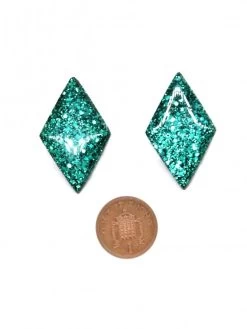 Large Diamond Glitter Earrings Teal 5 Large Diamond Glitter Earrings Teal -Chic Apparel Shop large diamond glitter earrings teal p4259 17879 medium