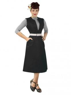 Laura Black Drill Dress