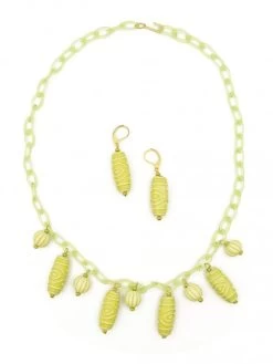 Lime Hula Necklace Set