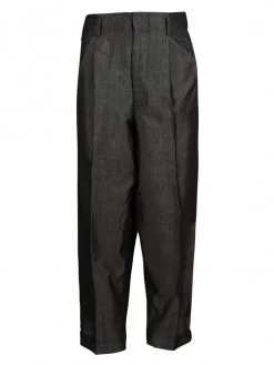 Men 1950s Presley Pants Black And Silver