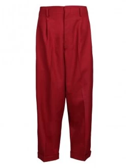 Men 1950s Presley Pants Scarlet