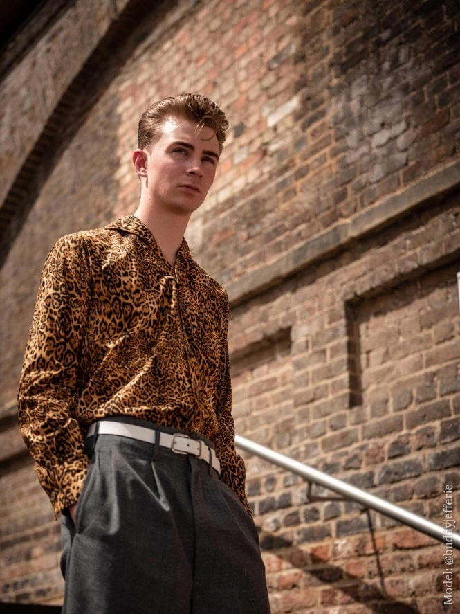 Men Long-Sleeved Leopard Shirt 5 Men Long-Sleeved Leopard Shirt - Image 3