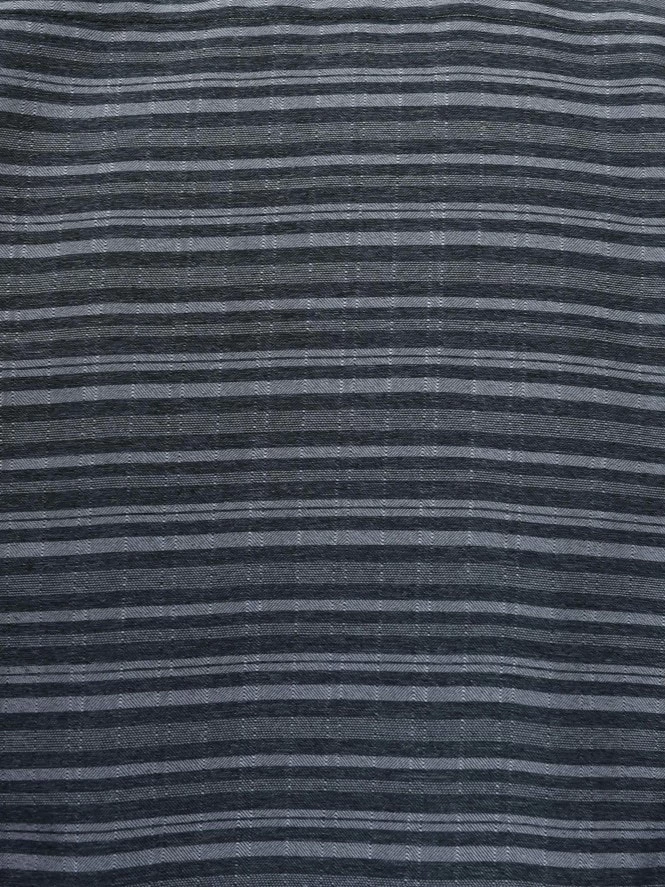 Men Long-Sleeved Striped Black Grey Shirt 4 Men Long-Sleeved Striped Black Grey Shirt - Image 2