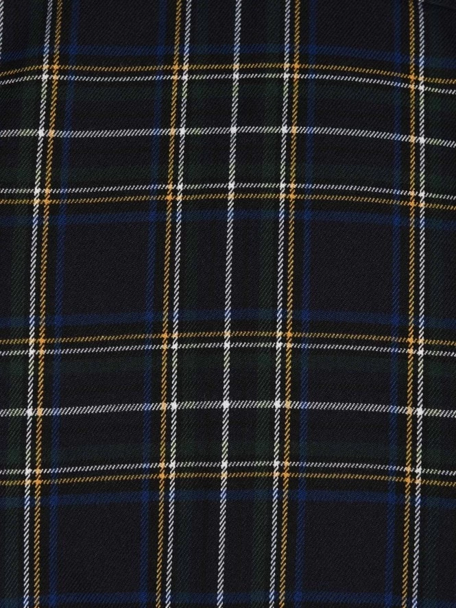 Men Long-Sleeved Tartan Blue Yellow Shirt 4 Men Long-Sleeved Tartan Blue Yellow Shirt - Image 2
