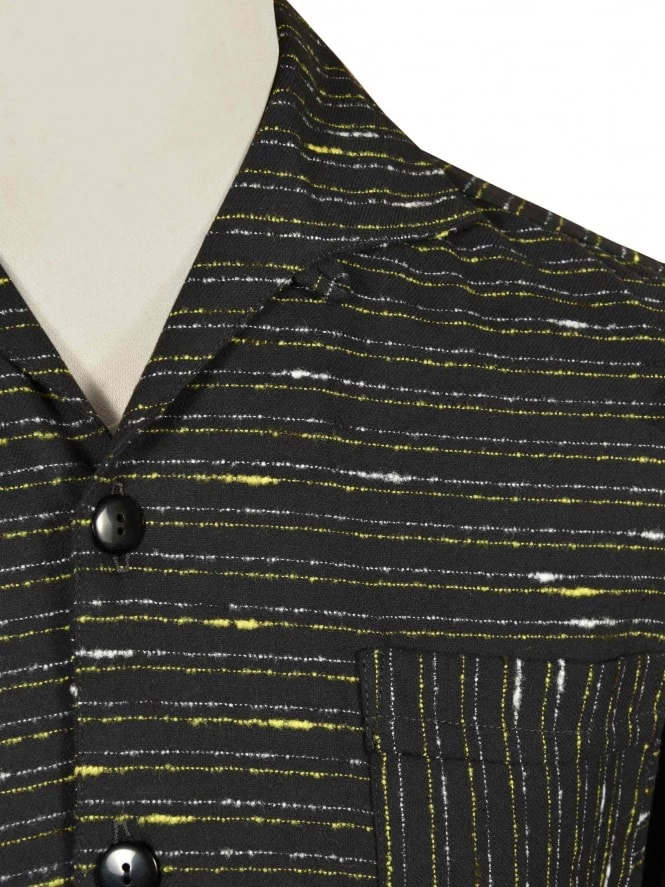 Men Long-Sleeved Yellow Fleck Shirt 4 Men Long-Sleeved Yellow Fleck Shirt - Image 2