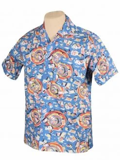 Men Short-Sleeved Casino Blue Shirt -Chic Apparel Shop men short sleeved casino blue shirt p5912 25936 medium