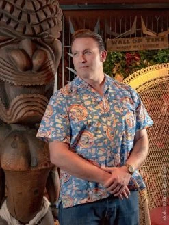 Men Short-Sleeved Casino Blue Shirt -Chic Apparel Shop men short sleeved casino blue shirt p5912 26182 medium