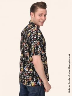 Men Short-Sleeved Day Of The Dead Shirt 15 Men Short-Sleeved Day Of The Dead Shirt -Chic Apparel Shop men short sleeved day of the dead shirt p677 3134 medium