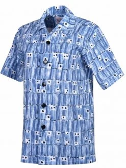 Men Short-Sleeved Domino Blue Shirt -Chic Apparel Shop men short sleeved domino blue shirt p4895 21863 medium