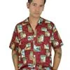Men Short-Sleeved Hula Girl Burgundy Shirt 1 Men Short-Sleeved Hula Girl Burgundy Shirt -Chic Apparel Shop men short sleeved hula girl burgundy shirt p3545 14992 medium