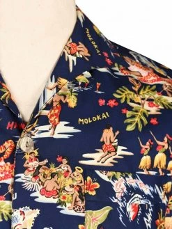 Men Short-Sleeved Island Navy Shirt -Chic Apparel Shop men short sleeved island navy shirt p6320 28040 medium