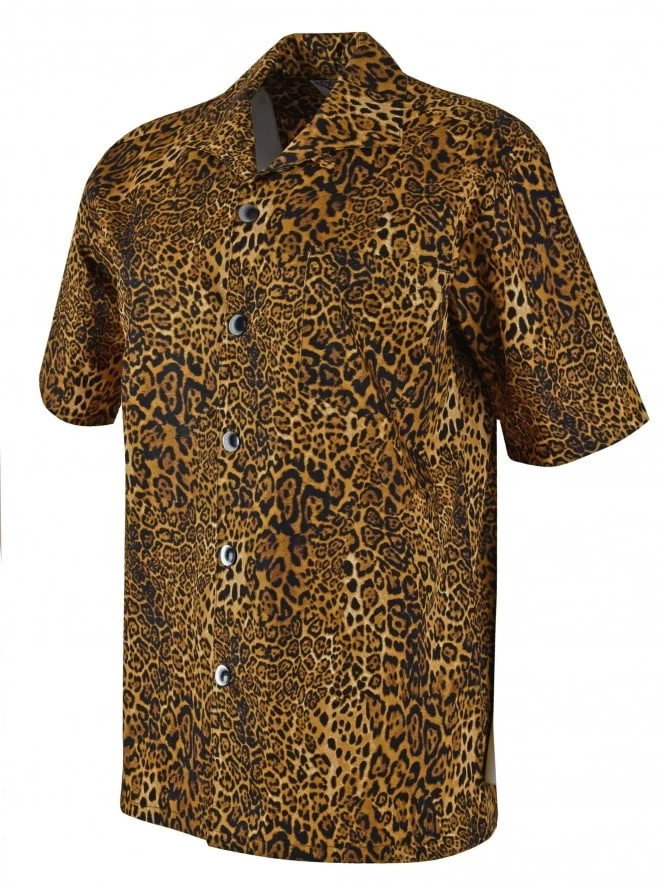 Men Short-Sleeved Leopard Shirt 4 Men Short-Sleeved Leopard Shirt - Image 2