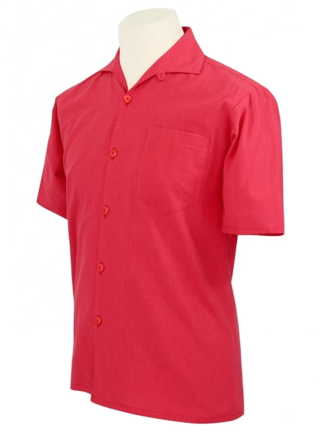 Men Short-Sleeved Red Shirt 4 Men Short-Sleeved Red Shirt - Image 2